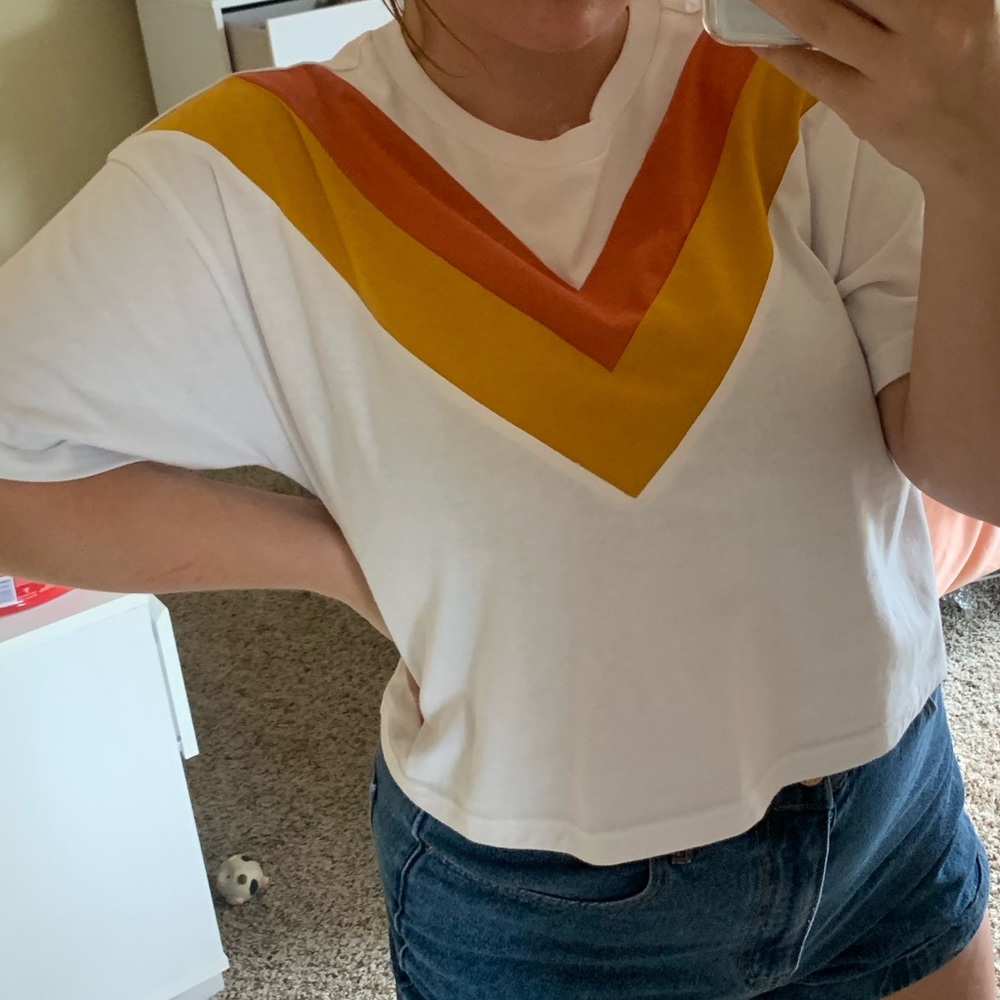 Orange/yellow tee